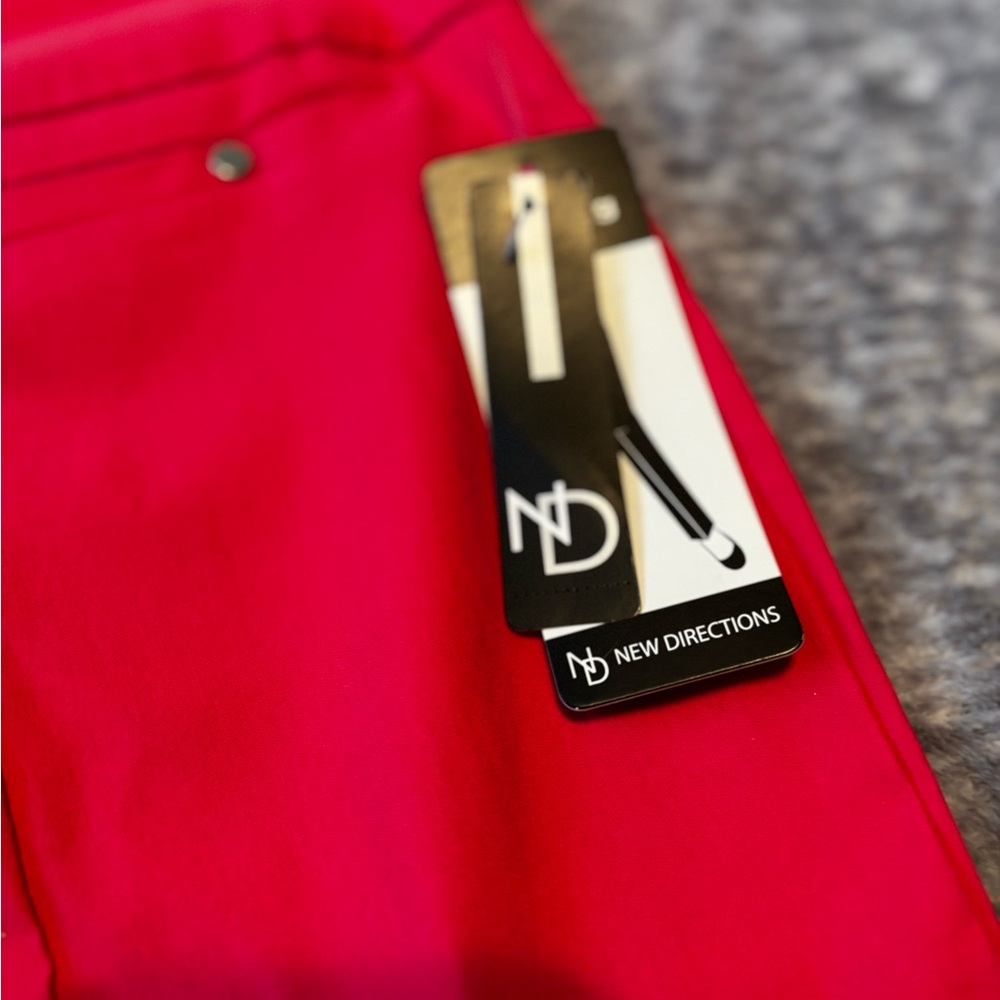 New Directions Vibrant Red Trousers